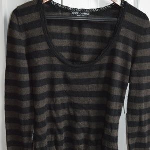 Dolce & Gabbana Sweater with black lace collar